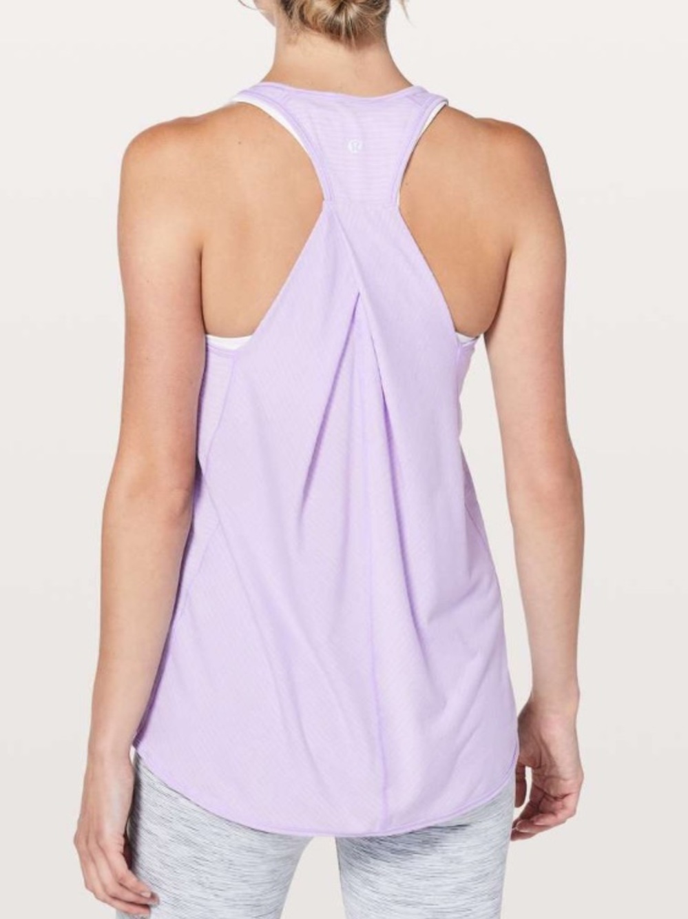 Lululemon essential tank Racerback style heathered violet purple 8